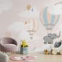 Kinder Fototapete mit Heißluftballons und Elefant