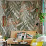 Soft Banana Leaf Pattern Wallpaper Mural