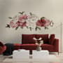 Soft Red Peony Floral Wall Decal Sticker