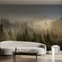 Foggy Pine Forest Landscape Wallpaper Mural