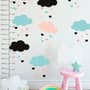 Nursery Colorful Cloud with Little Heart Wall Decal Sticker