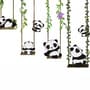 Panda Bears with Swing Wallpaper Mural