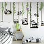 Panda Bears with Swing Wallpaper Mural