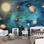 Solar System Planets and Sun Wallpaper Mural