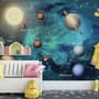 Solar System Planets and Sun Wallpaper Mural