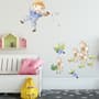 Kids Little Boys and Cute Sheeps Wall Decal Sticker