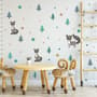 Kids Pine Tree and Little Florals Wall Decal Sticker
