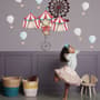 Kids Watercolor Circus Amusement Park with Little Hot Air Balloon Wall Decal Sticker
