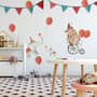 Kids Circus Cartoon Bear and Elephants Wall Decal Sticker