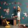 Kids Circus Cartoon Bear and Elephants Wall Decal Sticker