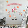 Kids Watercolor Circus with Cute Bear Fox Elephant Panda Wall Decal Sticker