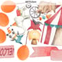 Kids Watercolor Circus with Cute Bear Fox Elephant Panda Wall Decal Sticker