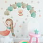Stickers muraux sirènes filles huître perle enfants
