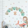 Stickers muraux sirènes filles huître perle enfants