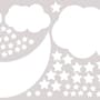 Wandtattoo Weißer Halbmond mit Wolken fürs Kinderzimmer