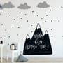Kids Black Mountains and Dark Moon Wall Decal Sticker