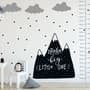 Kids Black Mountains and Dark Moon Wall Decal Sticker