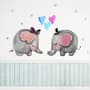 Cartoon Elephant with Little Love Wallpaper Mural