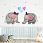Cartoon Elephant with Little Love Wallpaper Mural