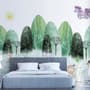 Watercolor Cartoon Trees and Animals Wallpaper Mural
