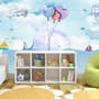 Cartoon Whale Sea Landscape Wallpaper Mural