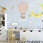 Cartoon Winterscape and Rabbit Flying Wallpaper Mural