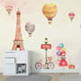 Eiffel Tower and Little Hot Air Balloon Wallpaper Mural