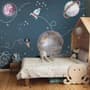 Papier peint espace brillant ours astronaute aquarelle enfants