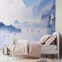 Kids Lakescape with Little Canoe Wallpaper Mural