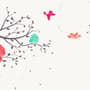 Kids Cartoon Tree with Colorful Singing Birds Wallpaper Mural
