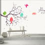 Kids Cartoon Tree with Colorful Singing Birds Wallpaper Mural