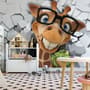 Cartoon Giraffe Wallpaper Mural