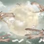 Kids Moon with Aircraft Wallpaper Mural