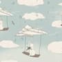 Kids Paper Plane and Animal Wallpaper Mural