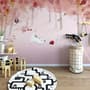Pink Forest with Cats and Owl Wallpaper Mural