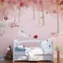 Pink Forest with Cats and Owl Wallpaper Mural