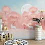 Pink Forest and Horned Deer Wallpaper Mural