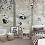 Nursery Panda Bear on Hammock Trees Wallpaper Mural