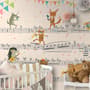 Cartoon Animals on Music Notes Wallpaper Mural