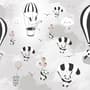 Hot Air Balloon with Cartoons Animals Kids Nursery Wallpaper Mural