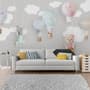Teddy Bear Clouds and Balloons Wallpaper Mural