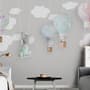 Teddy Bear Clouds and Balloons Wallpaper Mural