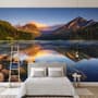 Mountain and Lake Landscape in the Sunrise Wallpaper Mural