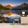 Mountain and Lake Landscape in the Sunrise Wallpaper Mural