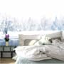 Aquarell Winterlandschaft und See Fototapete