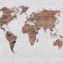 White Brown Brick World Maps Wallpaper Mural