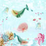 Nursery Cute Sea Animals Wallpaper Mural