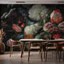 Dark Floral Dutch Bouquet with Tulips Wallpaper Mural