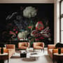 Dark Floral Bouqet with Tulips and Roses Wallpaper Mural
