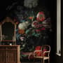 Dark Floral Bouqet with Tulips and Roses Wallpaper Mural